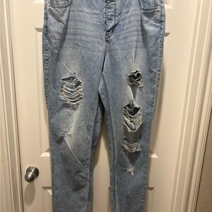 Fashion to Figure Light Blue Denim Distressed Jeans
